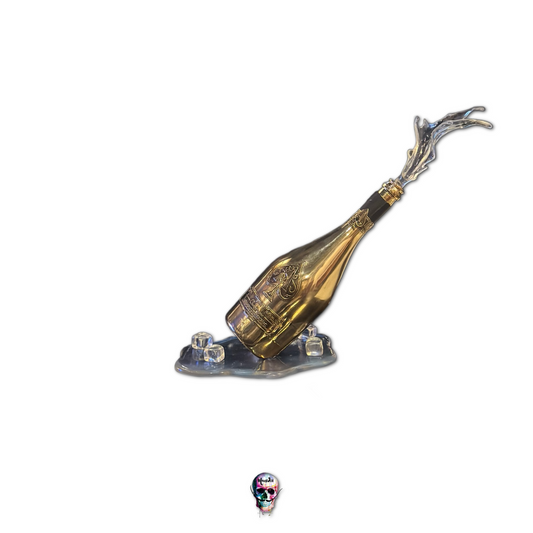 Escultura Champagne Dorada