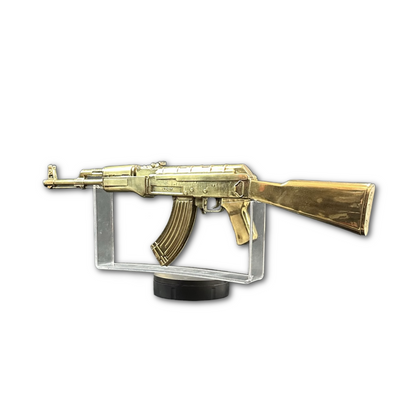 Escultura Rifle AK-47 Metalizado